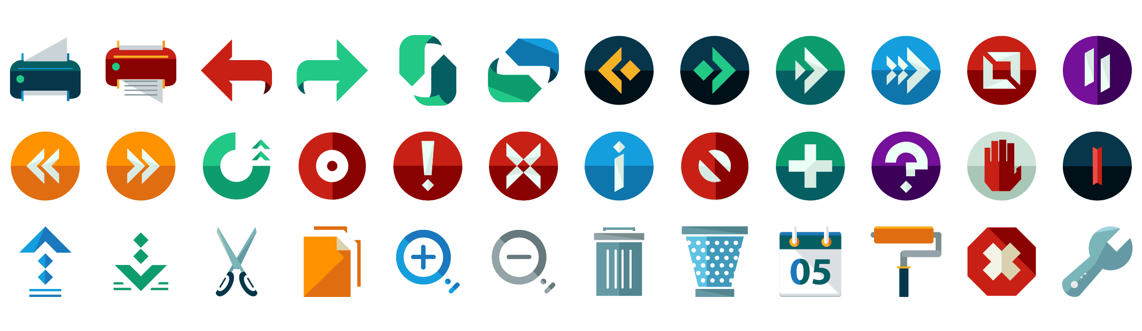 Toolbar-flat-icons