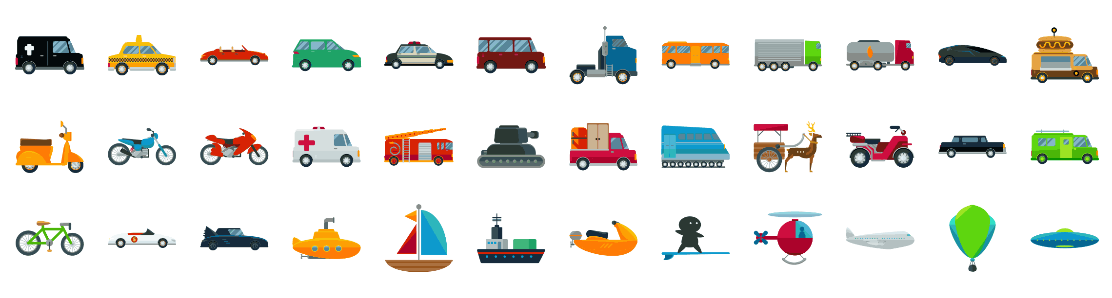 Transportation-flat-icons