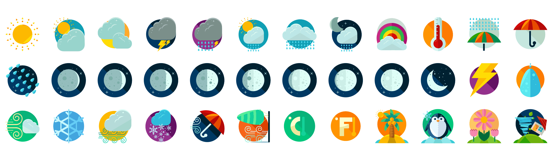 Weather-flat-icons
