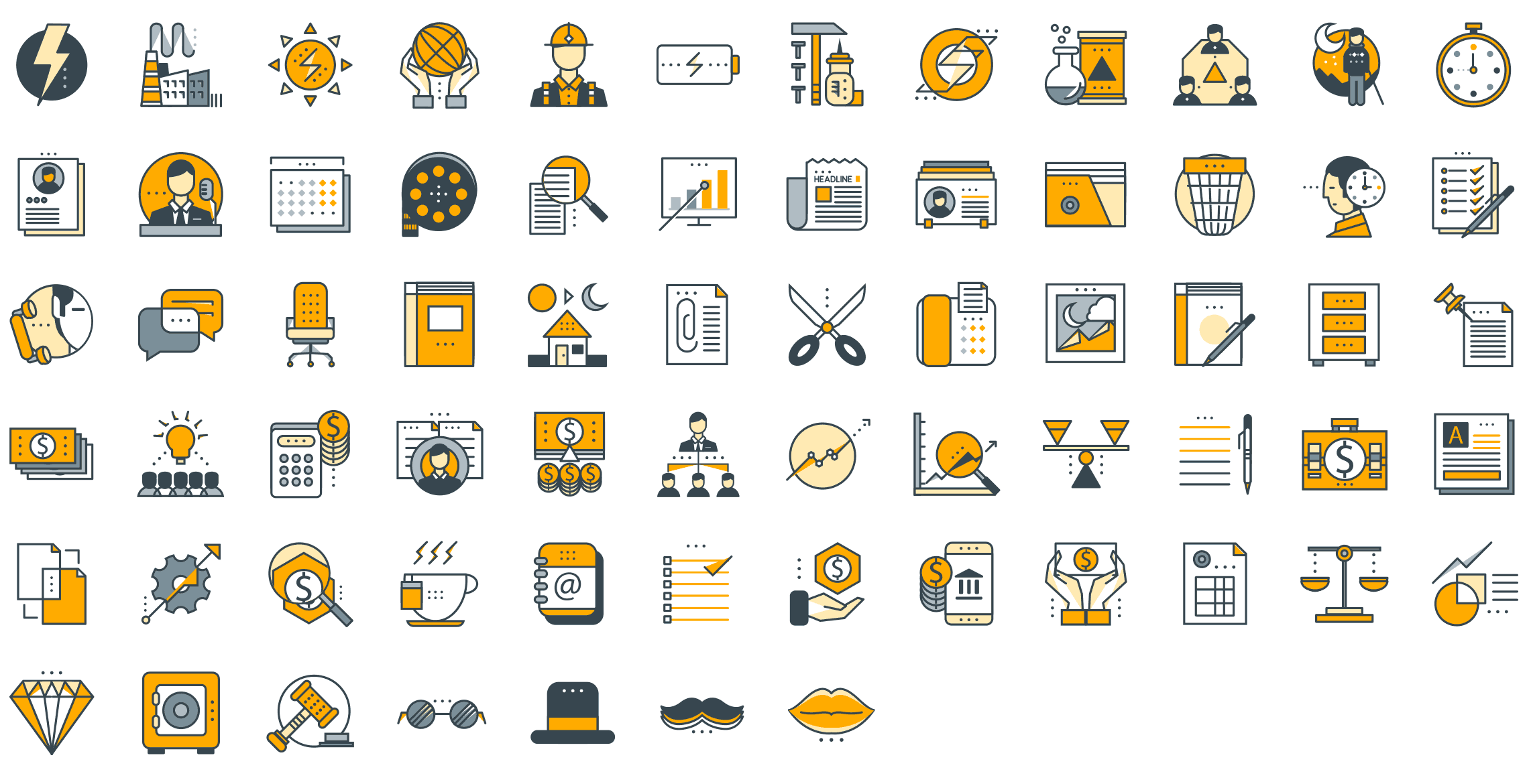business-funline-icons-preview