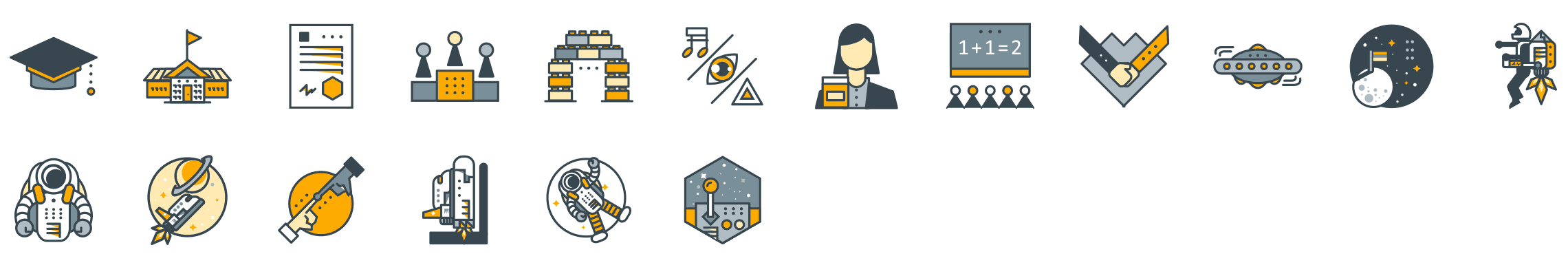 education-and-science-funline-icons-preview