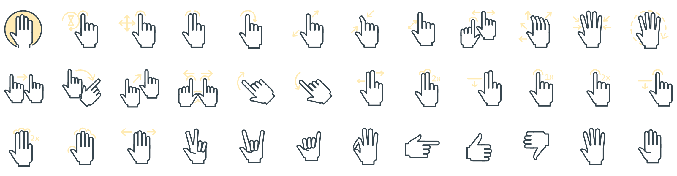 touch-gestures-funline-icons-preview