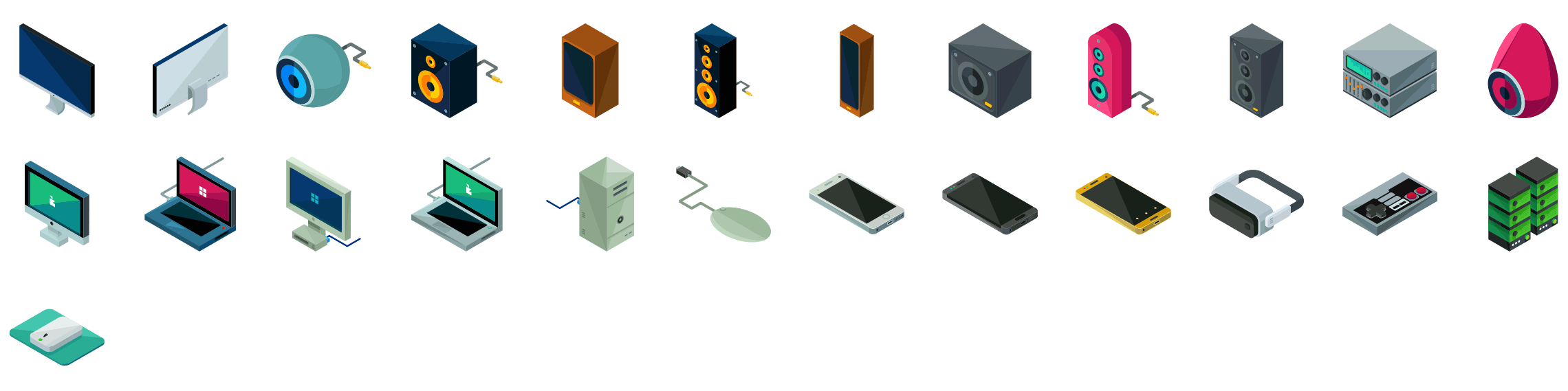 electronics-isometric-icons-preview