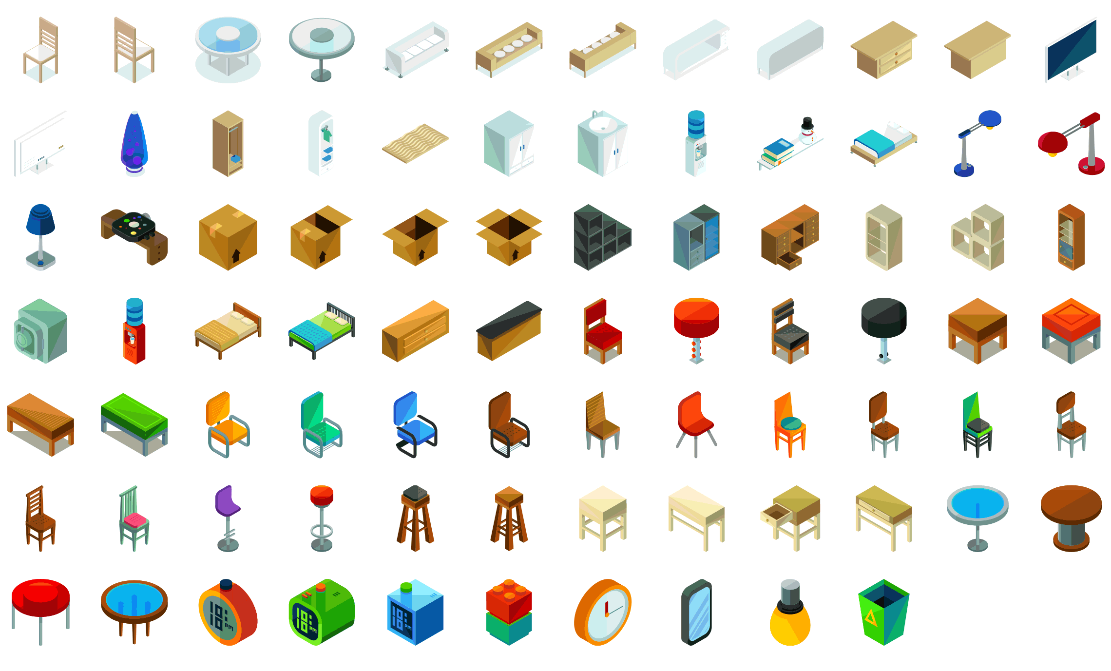 furniture-isometric-icons-preview