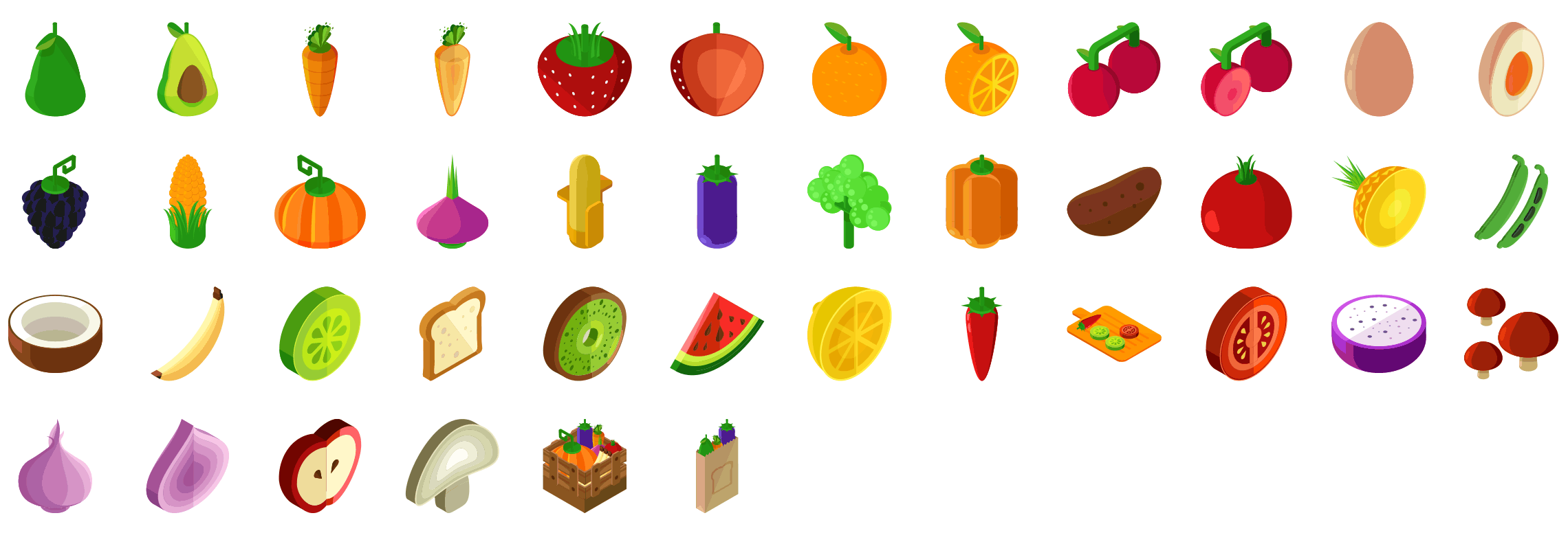 organic-isometric-icons-preview