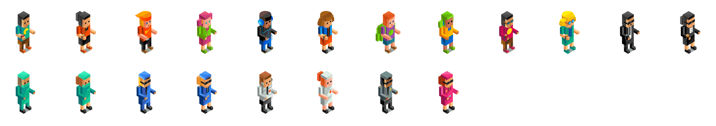 people-isometric-icons-preview