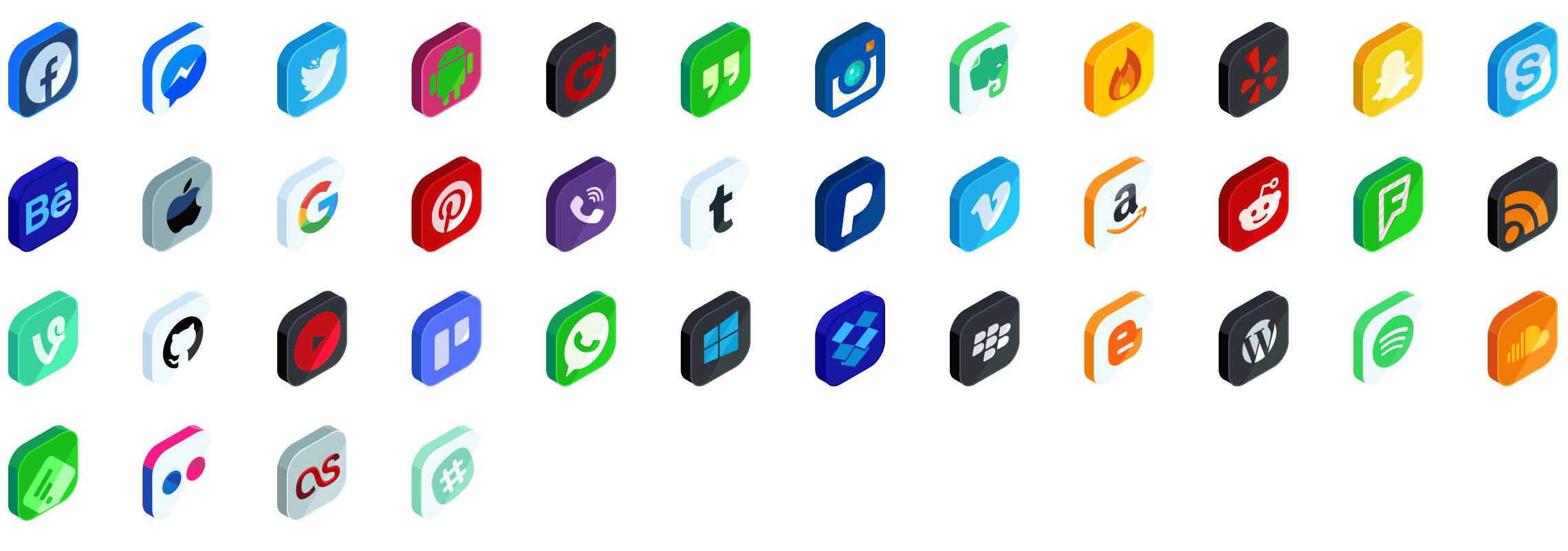 social-media-isometric-icons-preview