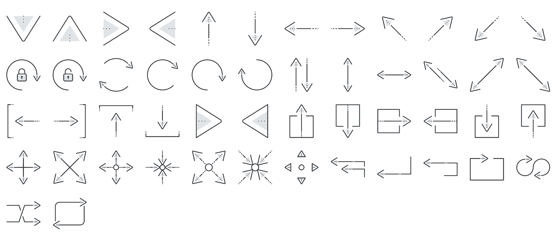 Arrows-filled-outline-icons