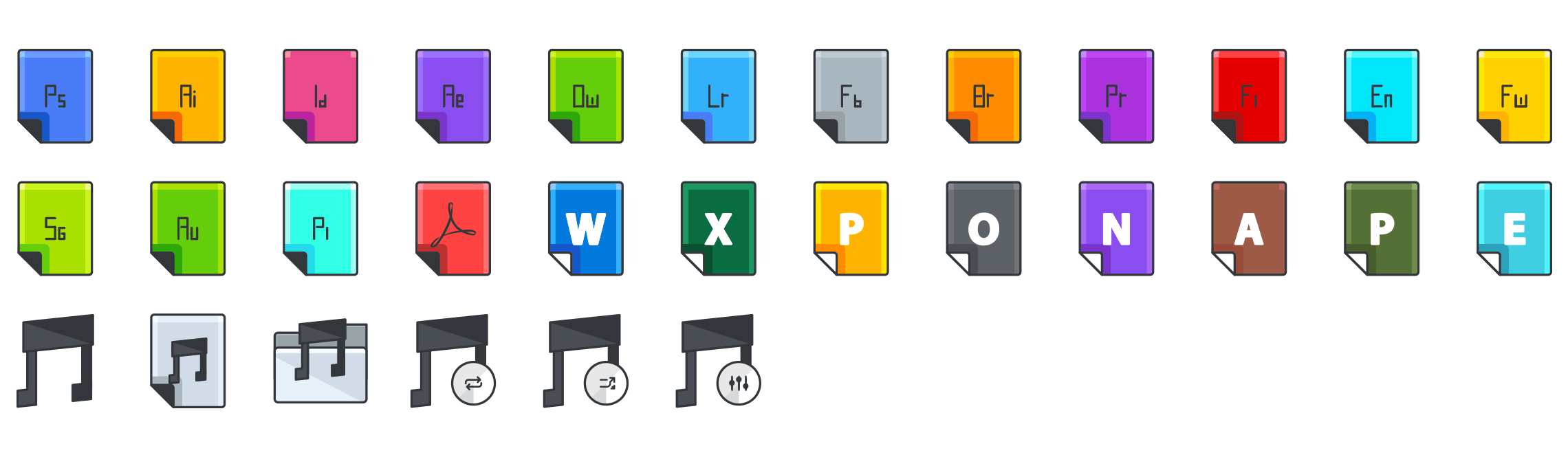 File-formats-filled-outline-icons