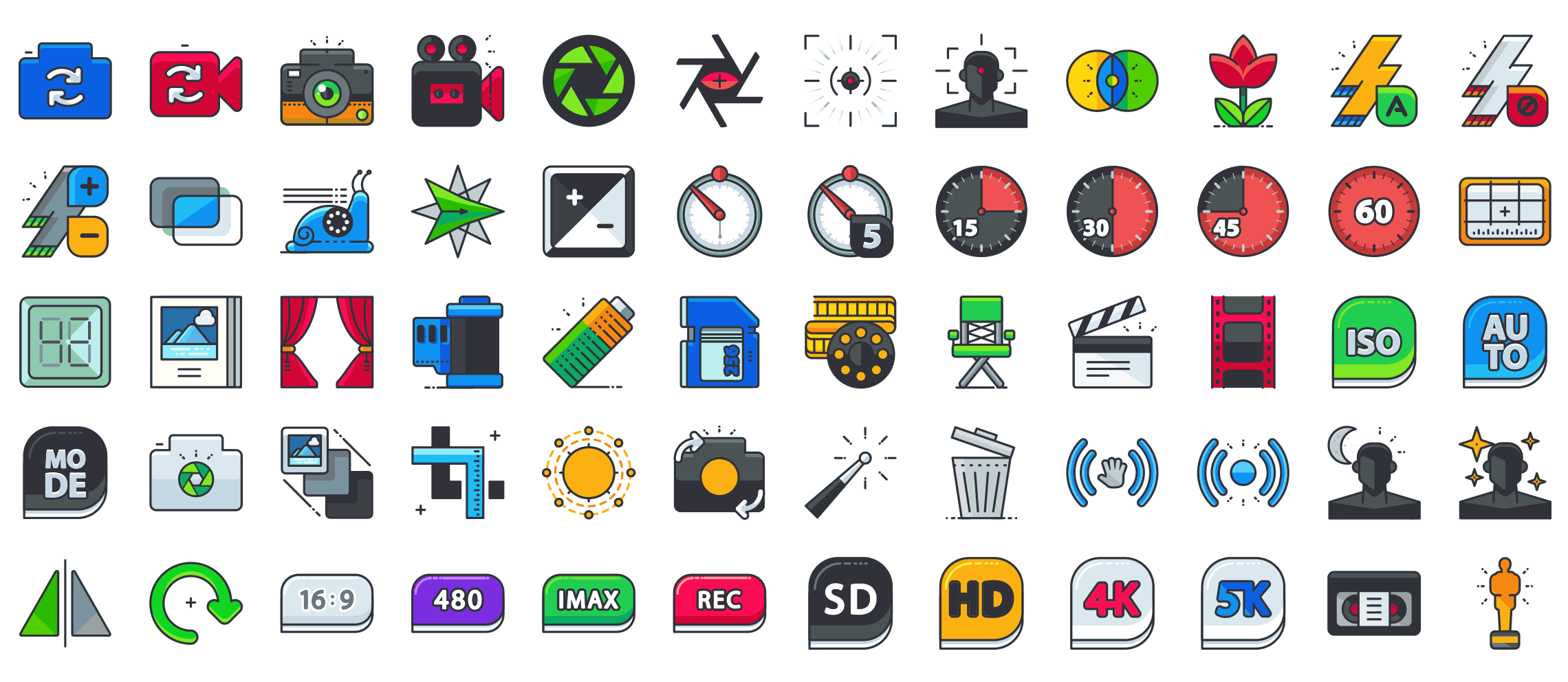 Photo-and-Video-UI-outline-icons
