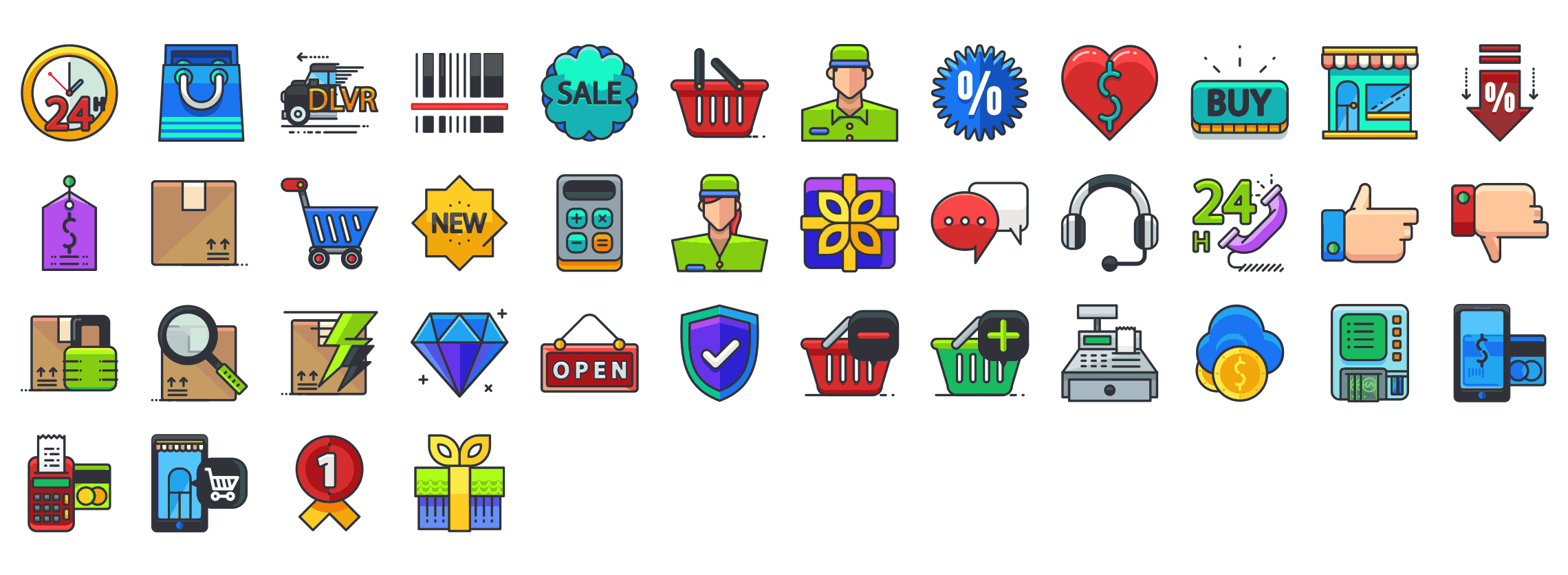 Shopping-outline-icons