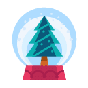 christmas tree snowglobe freebie icon