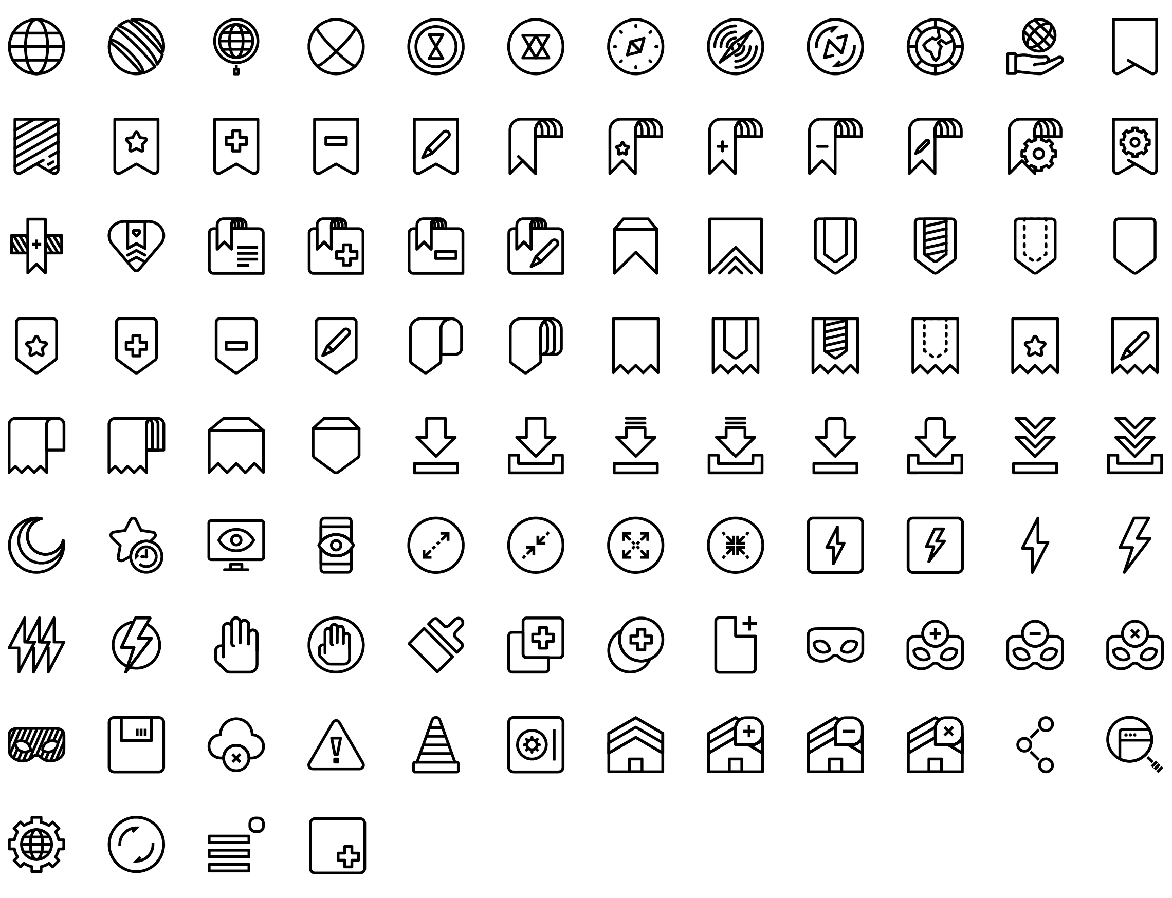 7 000 Native Line Icons Pack Round Icons Premium