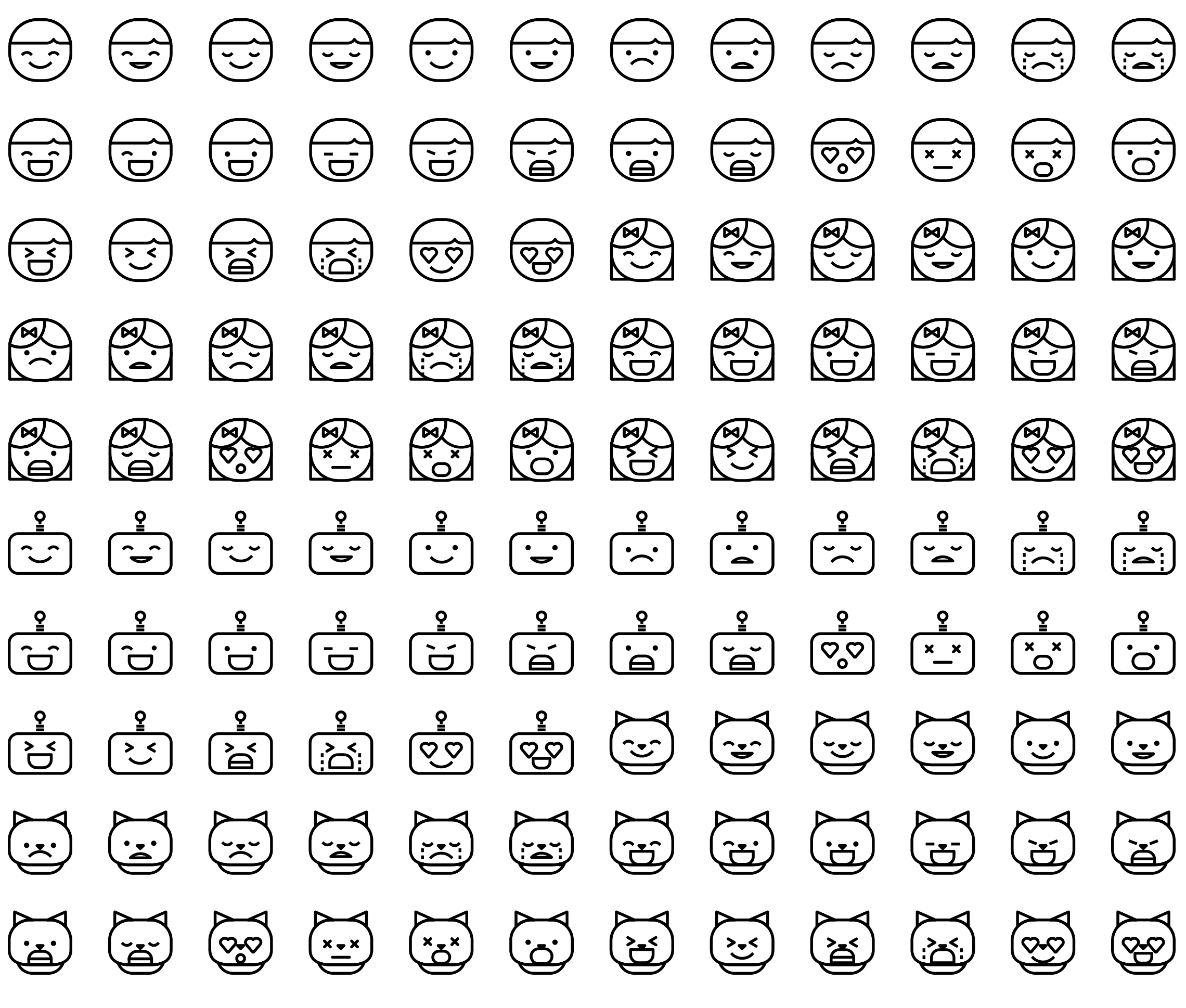 emoticons-line-icons-preview