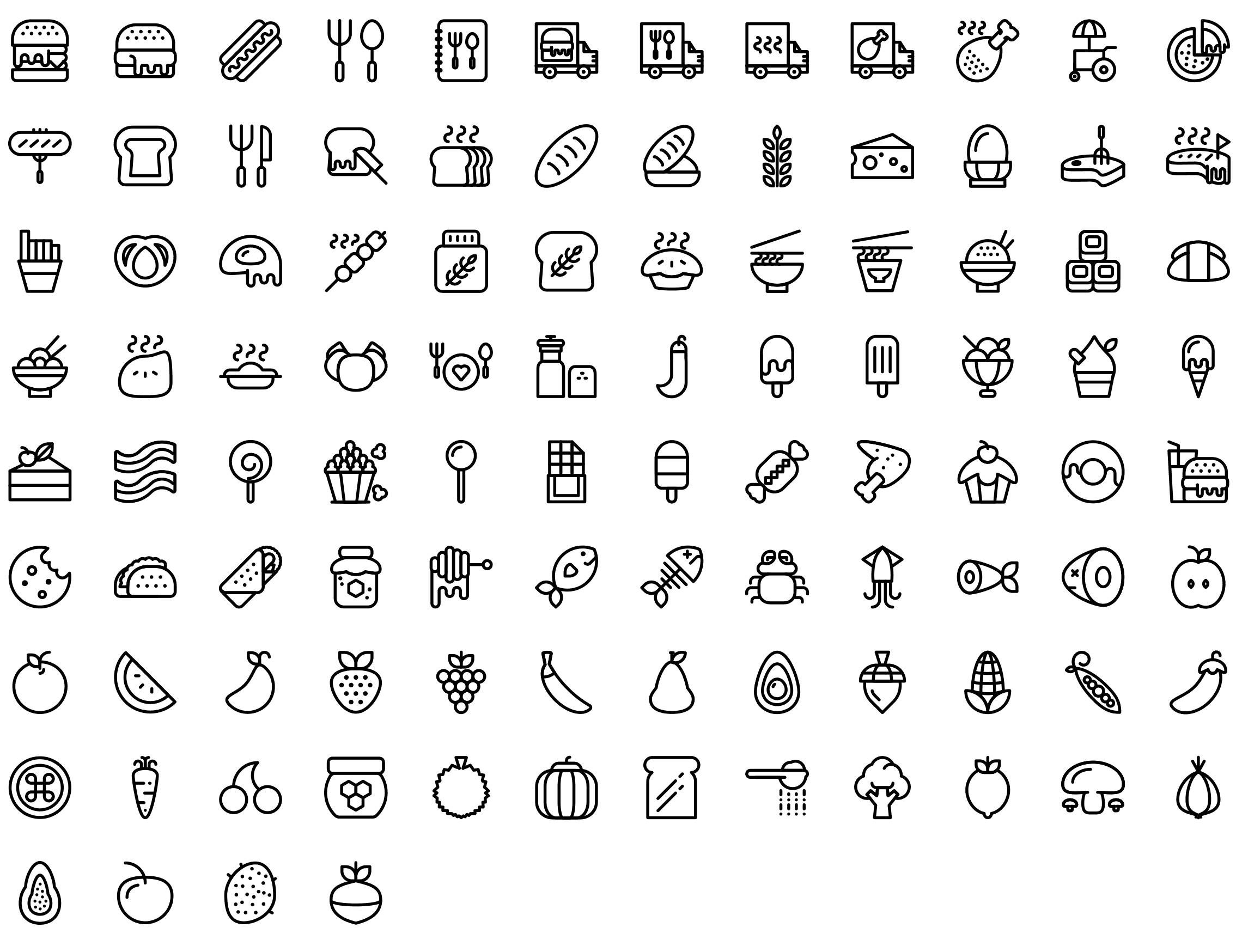 food-line-icons-preview