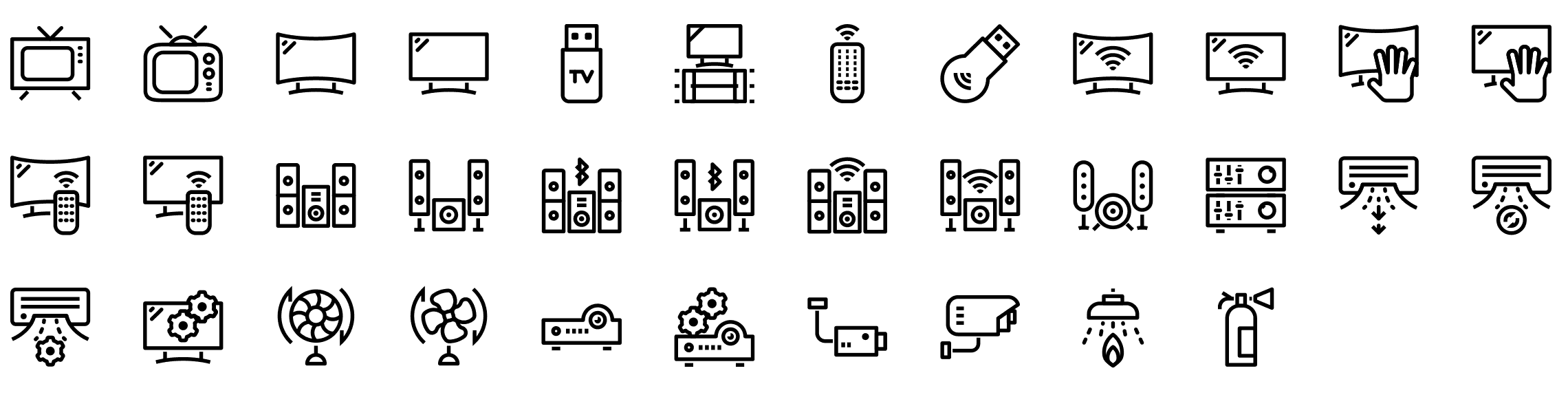 home-appliances-line-icons-preview