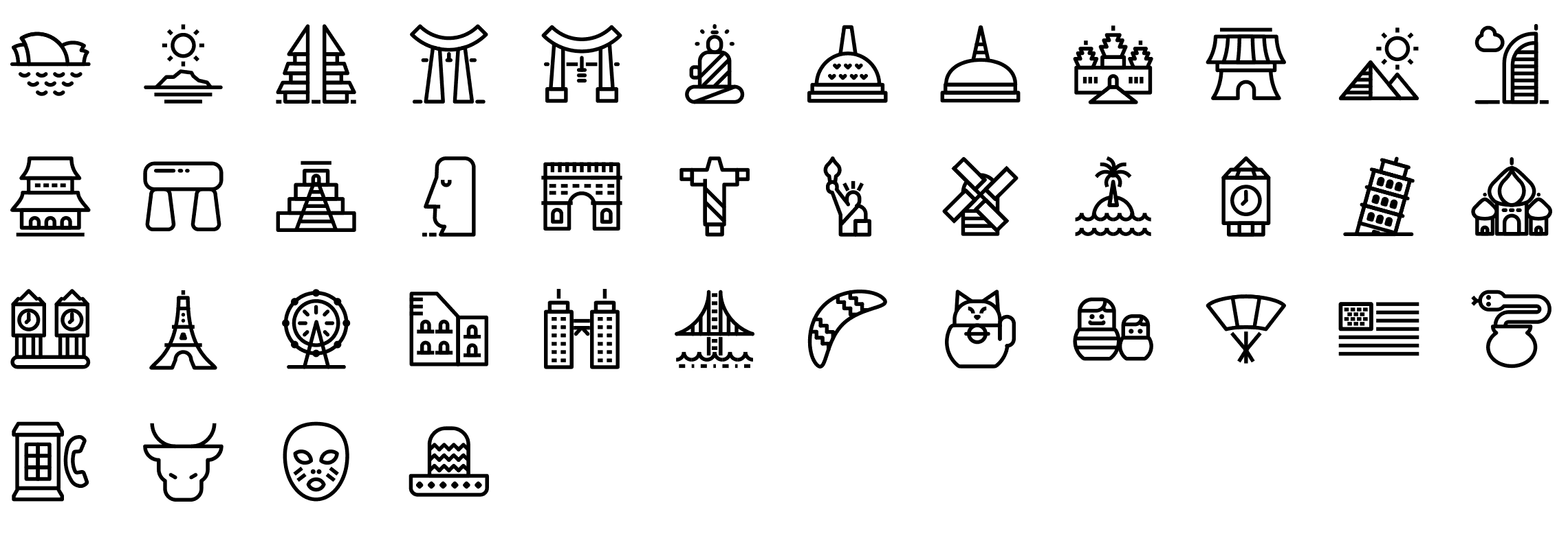 landmarks-line-icons-preview