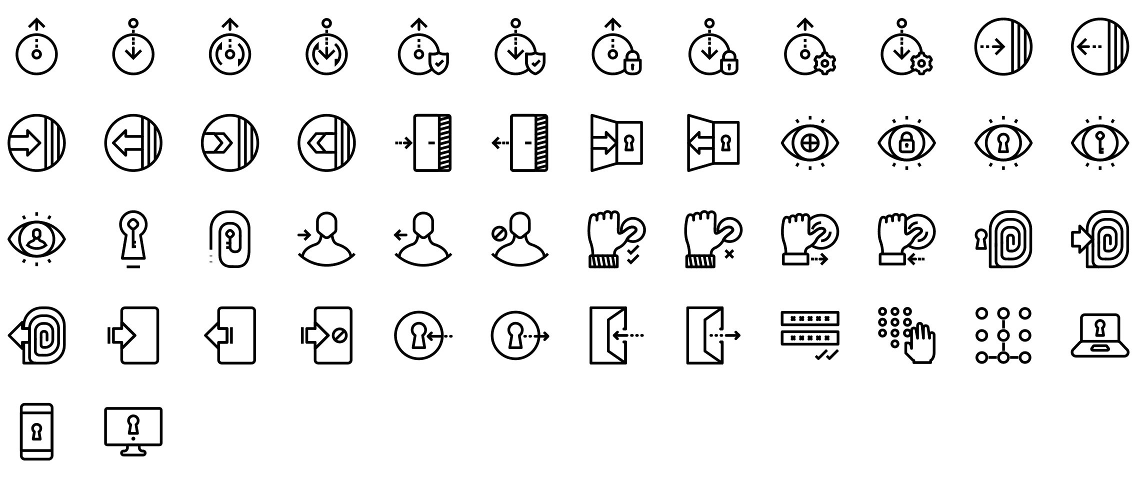log-in-log-out-line-icons-preview