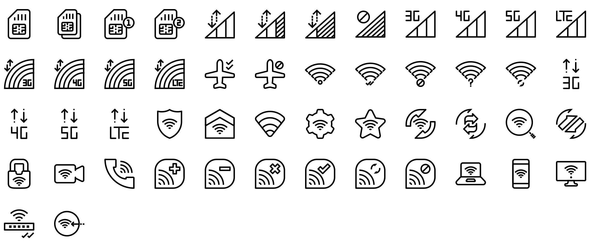 signal-indicators-line-icons-preview