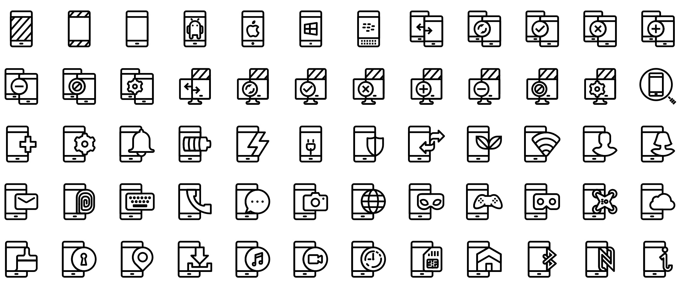 smartphone-line-icons-preview