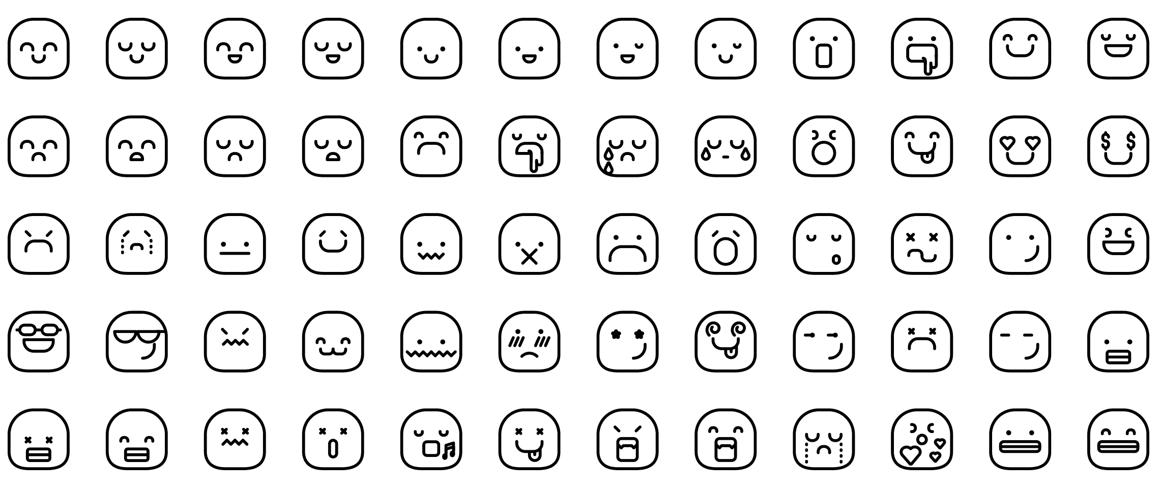 smileys-emoticons-line-icons-preview