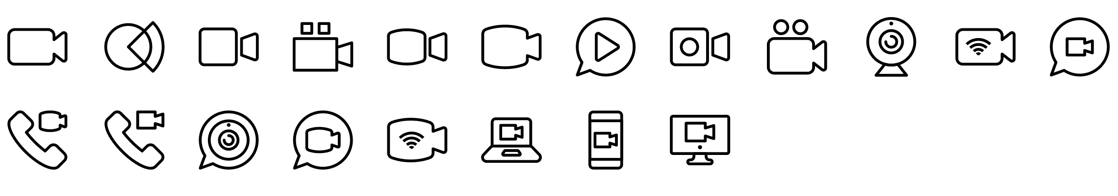 video-call-line-icons-preview
