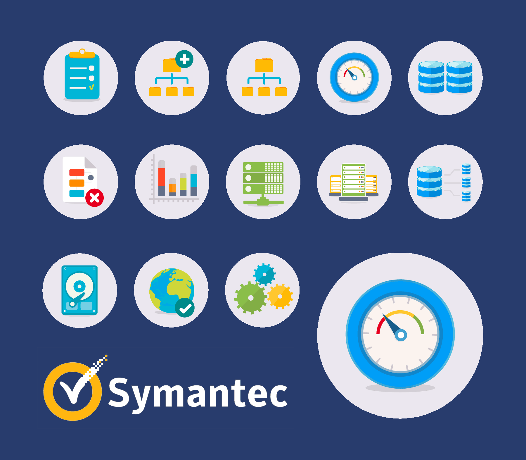Symantec Custom flat icons
