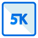 5k flat icon