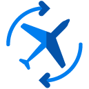 airplane delivery flat icon