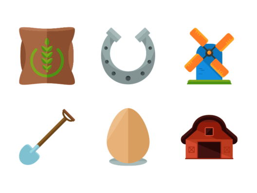Agriculture flat icons