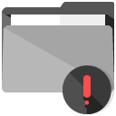alert folder flat icon