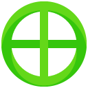 Alternative Cross Flat Icon
