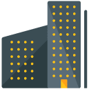 Apartment Buildings Flat Icon