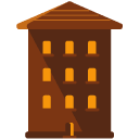 Apartment Building Flat Icon