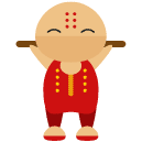 asian ninja flat icon