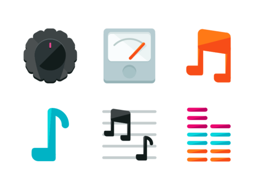 Audio Flat Icons