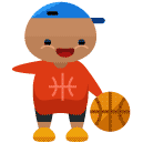 basketball athlete flat icon