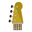 Bass Guitar Head Flat Icon
