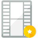 bookmark video flat icon
