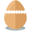 Broken Egg Flat Icon