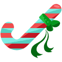candy cane flat icon