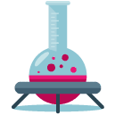 chemical test tube experiment flat icon