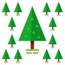 pine tree flat icon