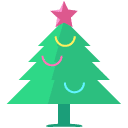 christmas tree flat icon