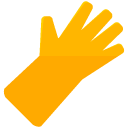cleaning plastic glove flat icon