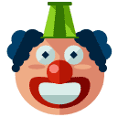 Clown Flat Icon