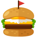club sandwich flat icon