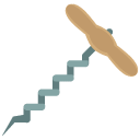 cork screw flat icon