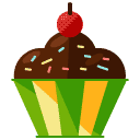 cupcake flat icon