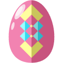 decorated egg flat icon